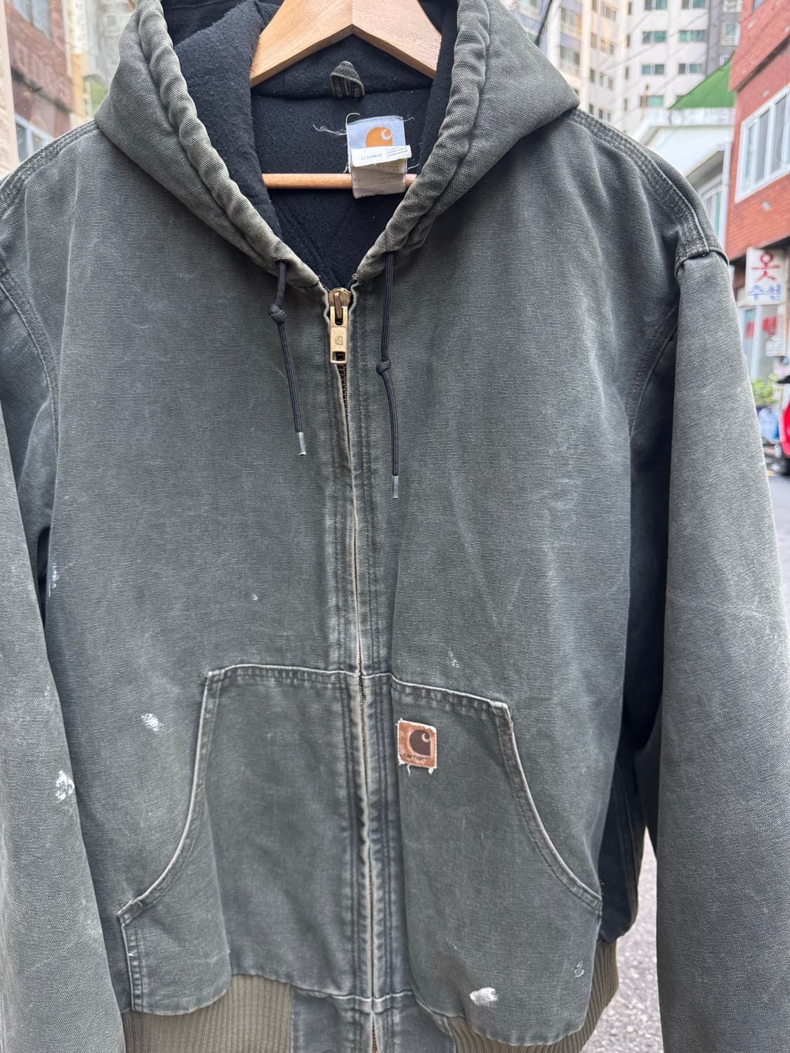 칼하트 J130 액티브자켓 mos green xl 상품이미지4