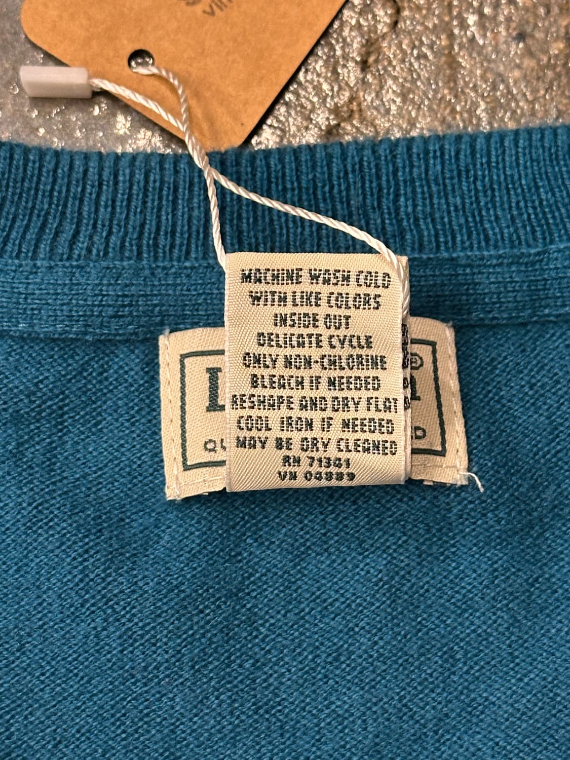 L.L.Bean 엘엘빈 브이넥 니트 블루 XL 상품이미지4