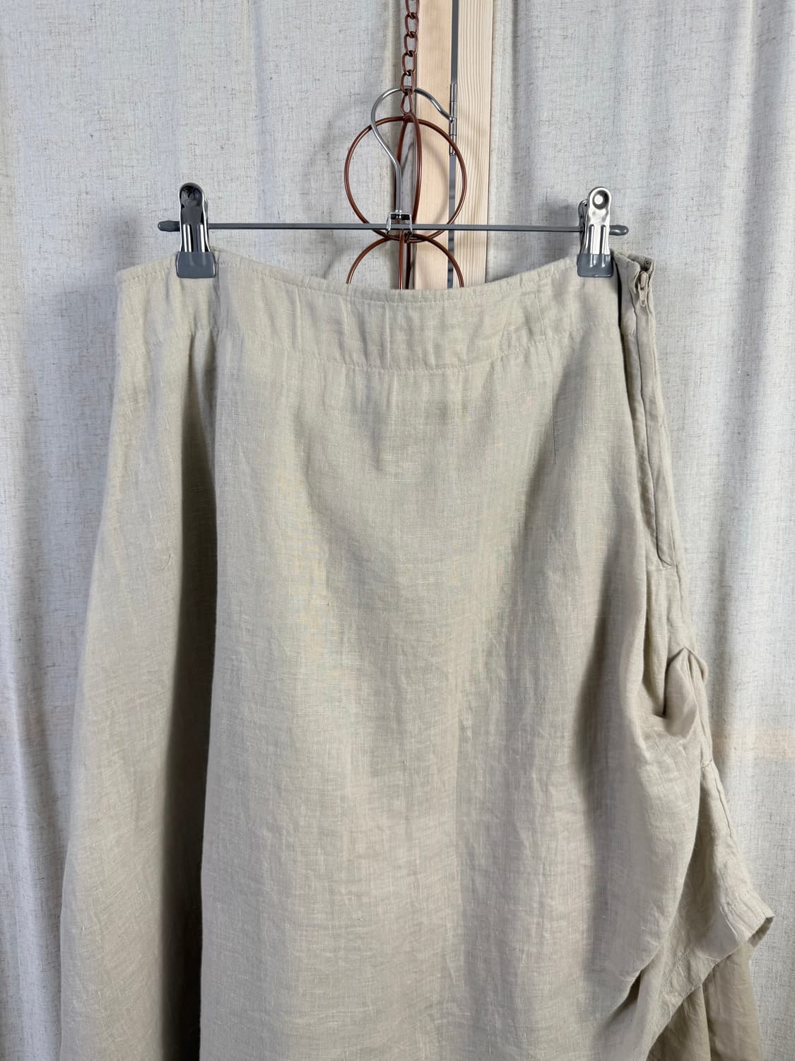 Pour Deux 린넨 셔링 미디스커트 상품이미지4