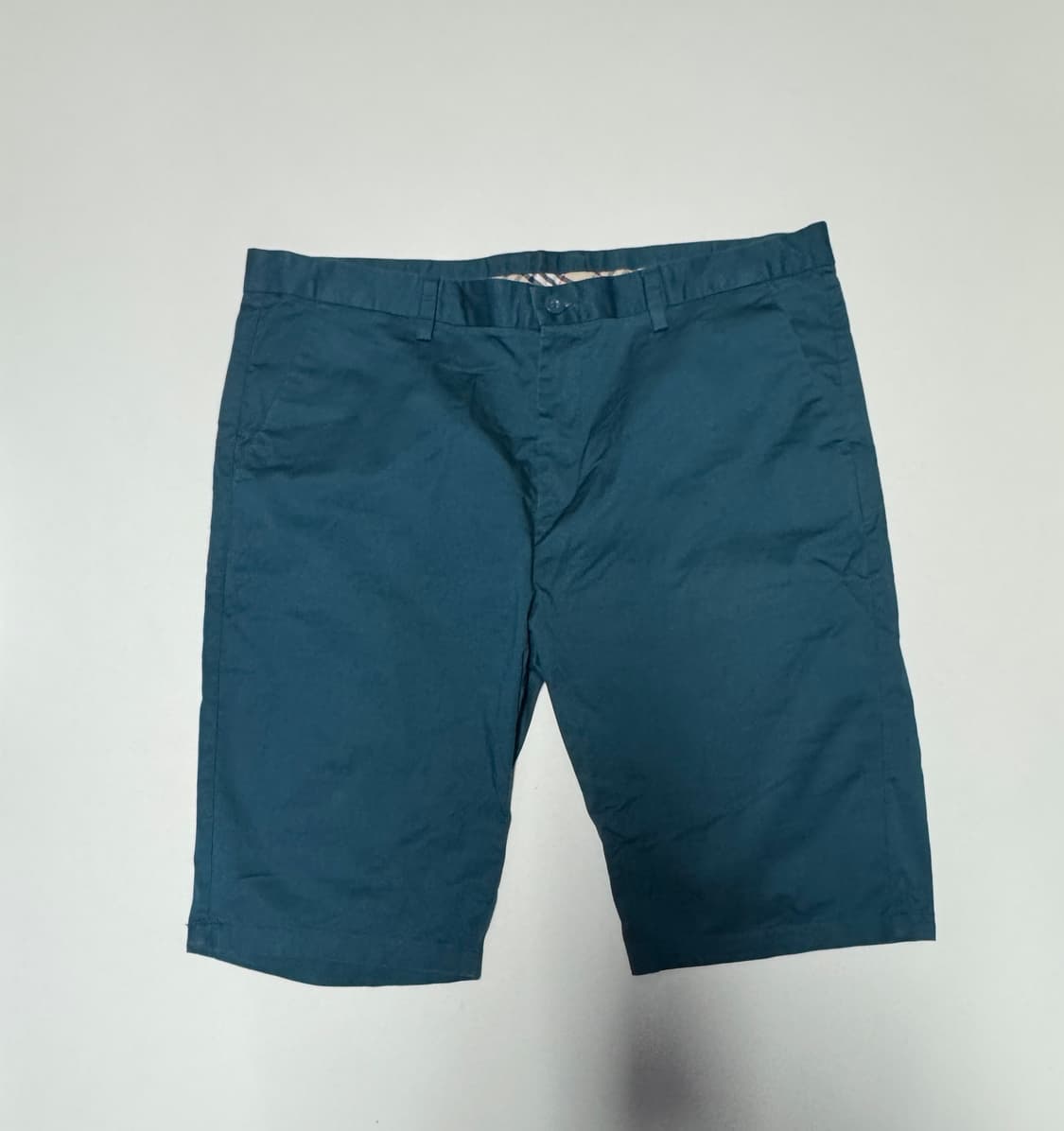 버버리 ESTABLISHED 뒷 로고 반바지 37.7인치 청록 상품이미지2