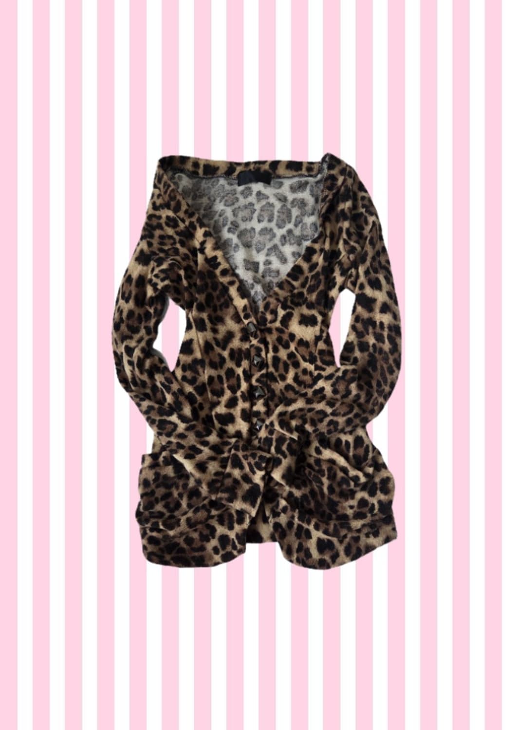 오네갸루 호피 레오파드 가디건 상품이미지1