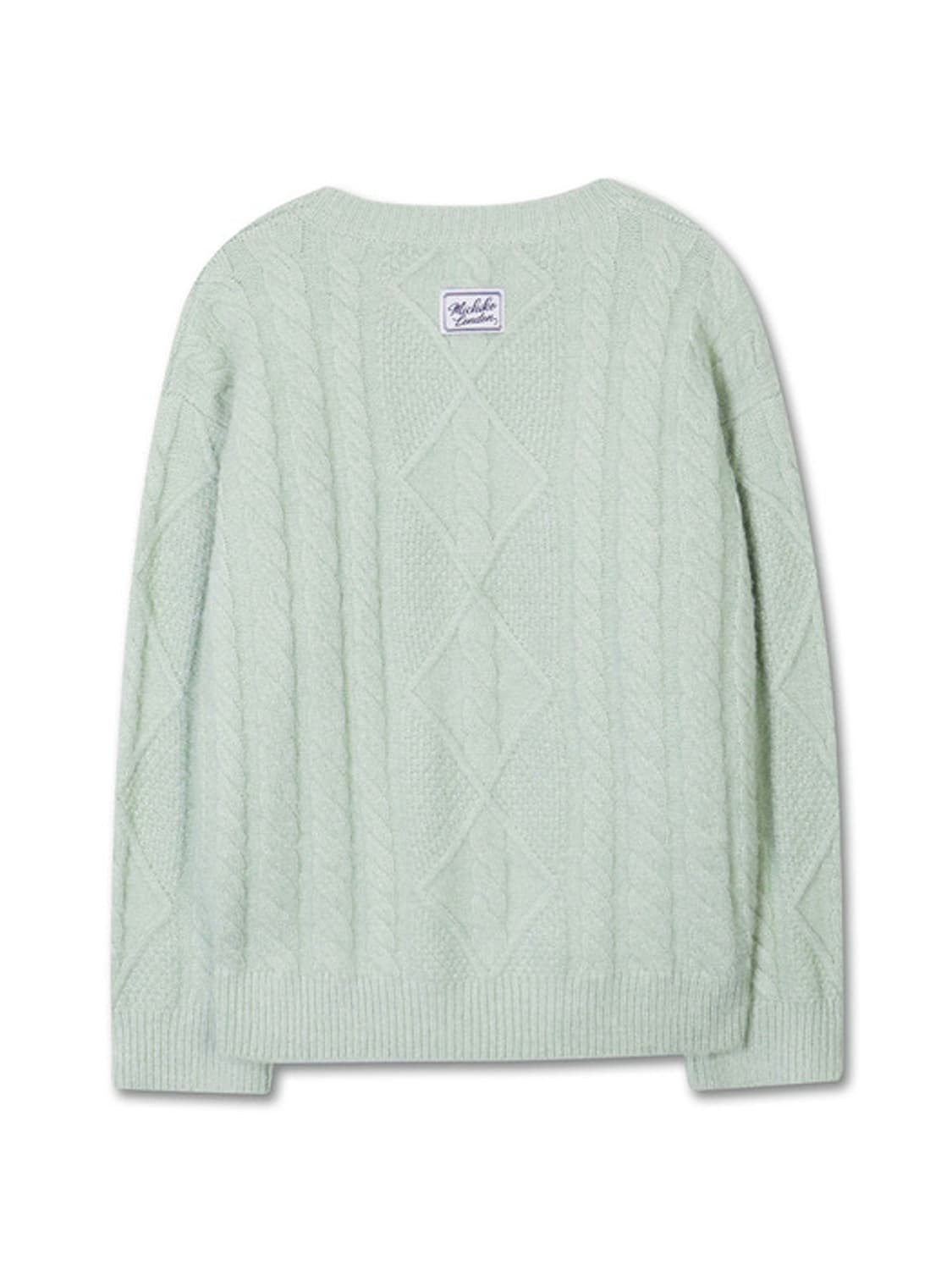 미치코런던 케이블 피셔맨 니트 민트 위드아웃썸머 틸아이다이 상품이미지2