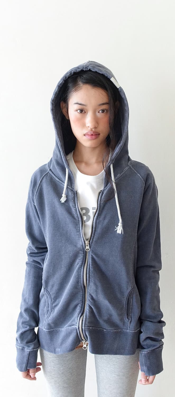 샵페어리 washed lily hoodie purple blue 상품이미지1