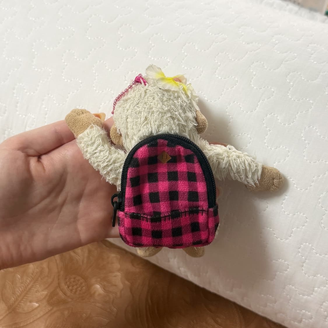 오타구 핑크 안경 가방 베이비 코코 앤 너츠 인형 키링 갸루 상품이미지2