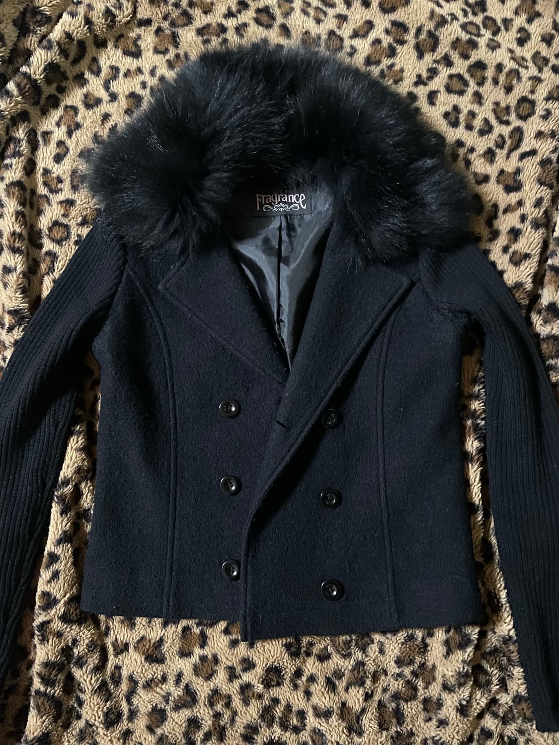 폭스 리얼퍼 니트 자켓 상품이미지1