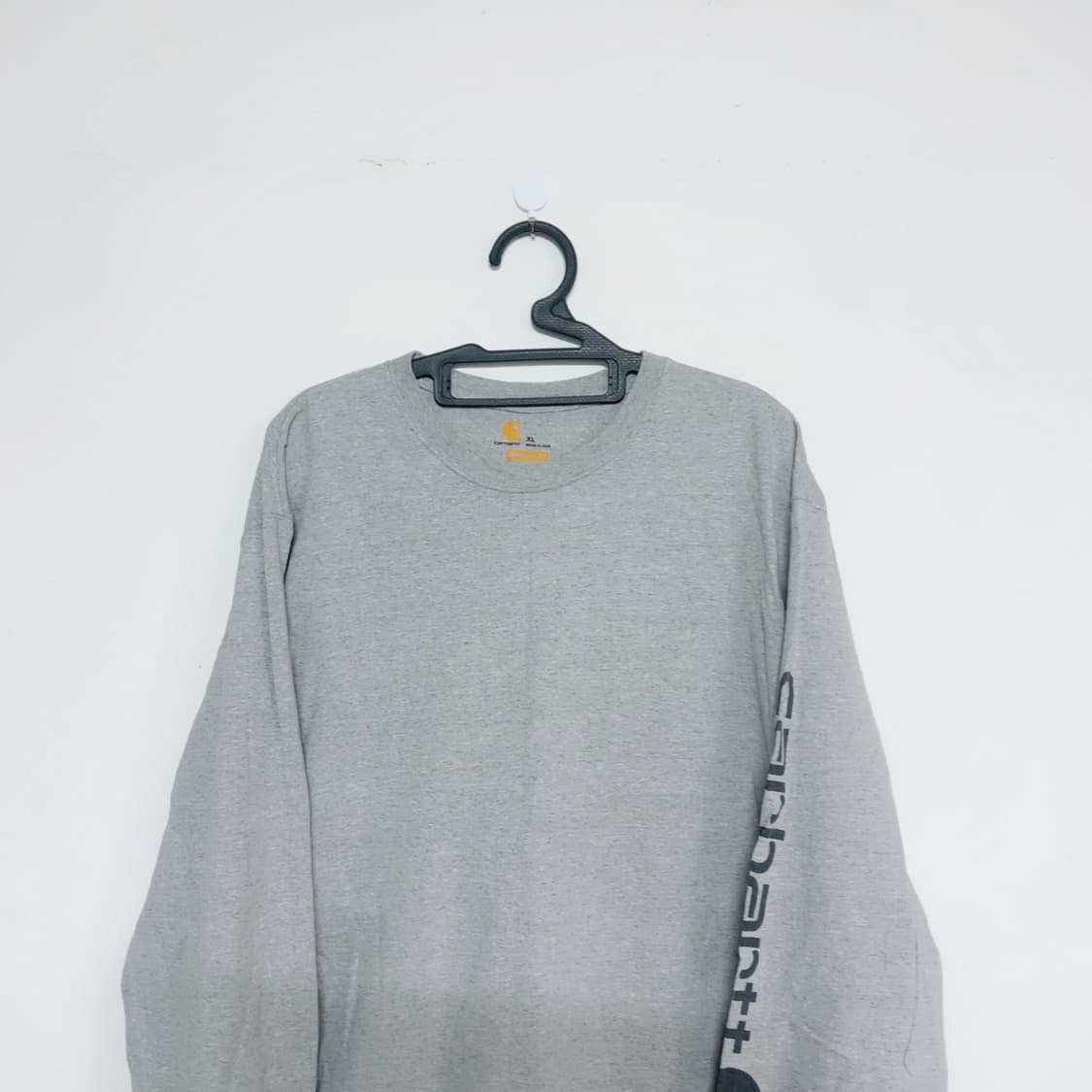 칼하트 그레이 프린팅 봄 공용 긴팔티 상품이미지2