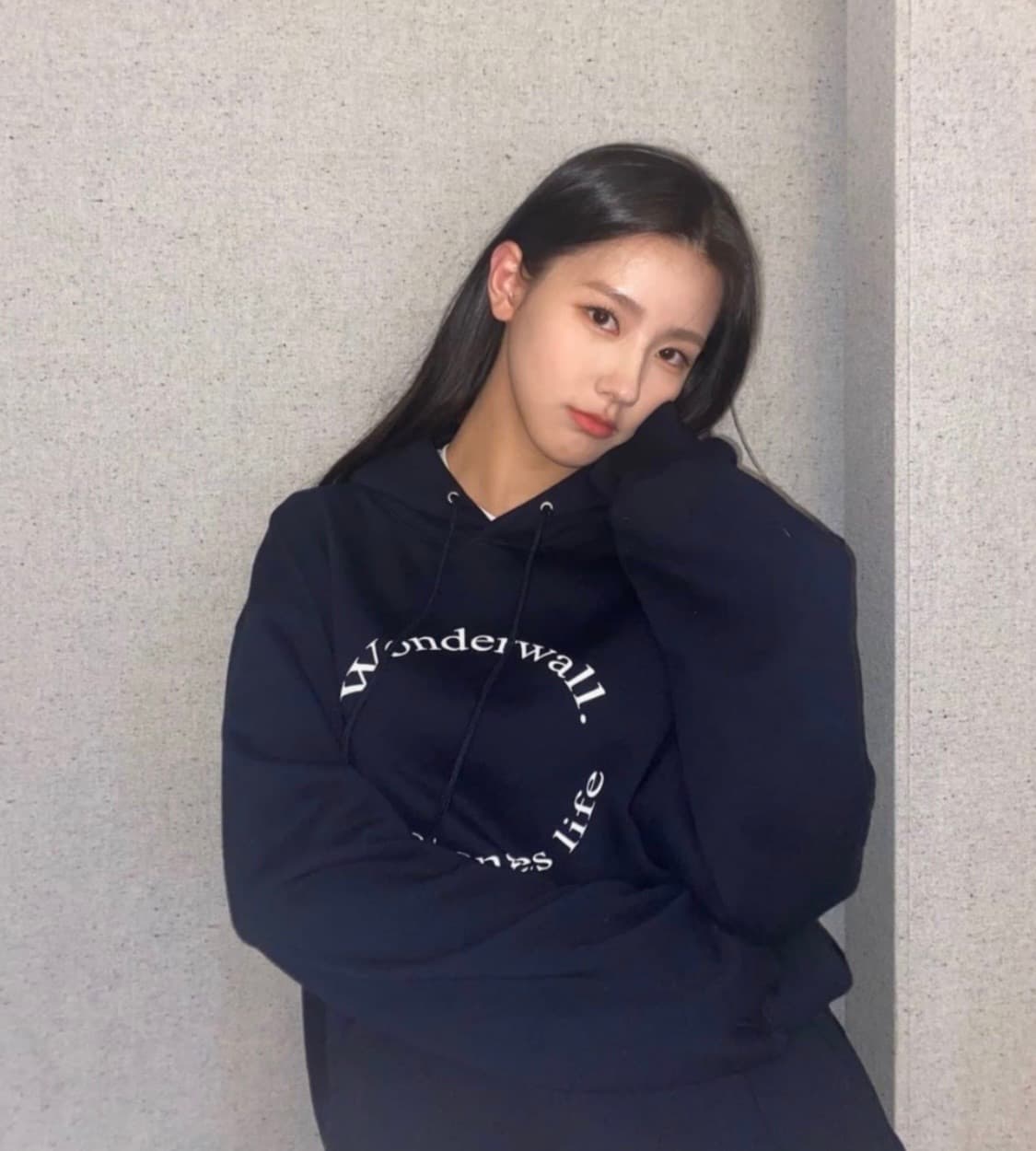 [M] 원더월 써클로고 후드티 네이비 상품이미지2