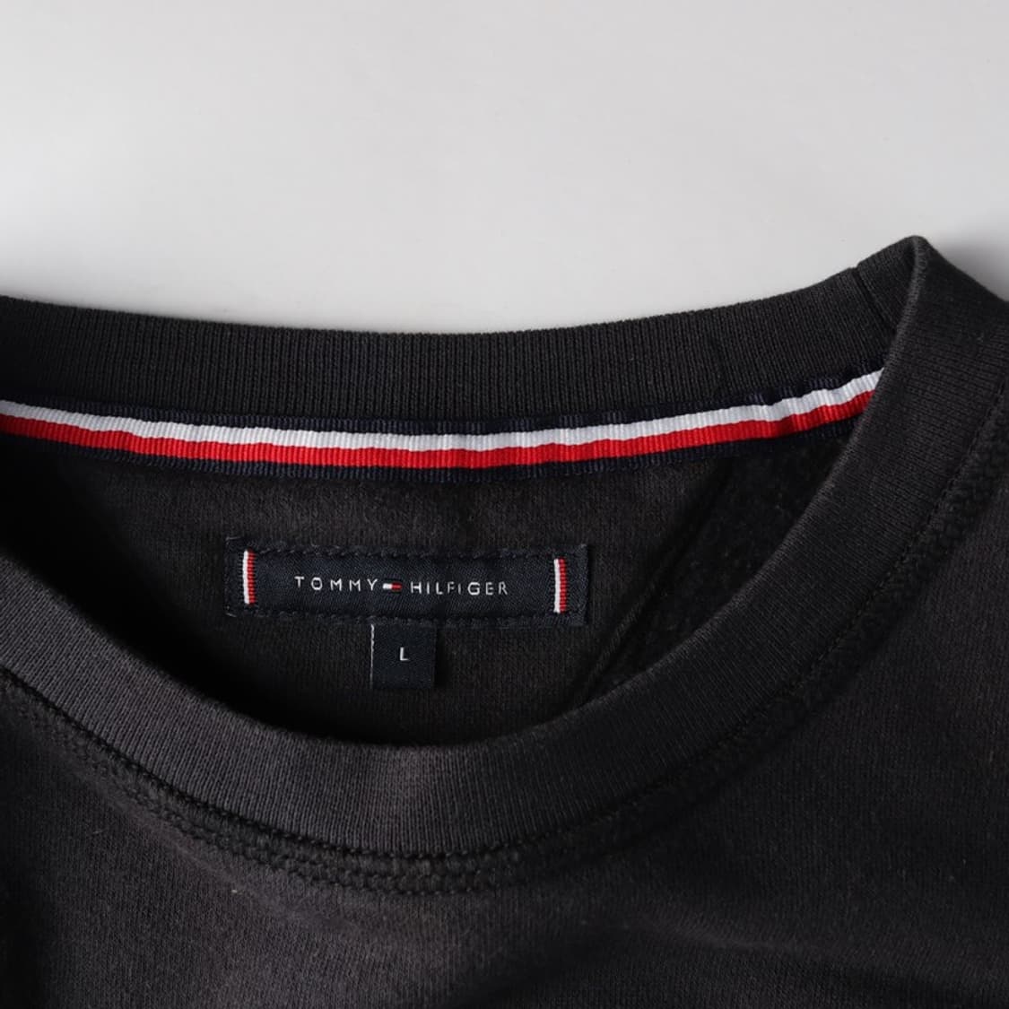 타미힐피거 센터 로고 자수 네이비 맨투맨 L 상품이미지5