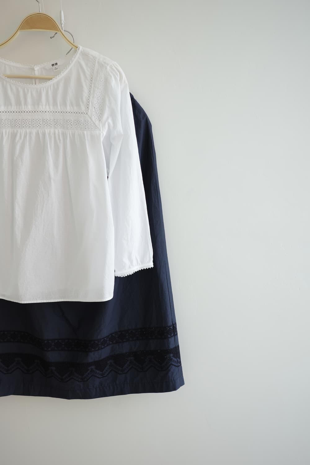 • 네이비 레이스  롱 스커트 상품이미지2