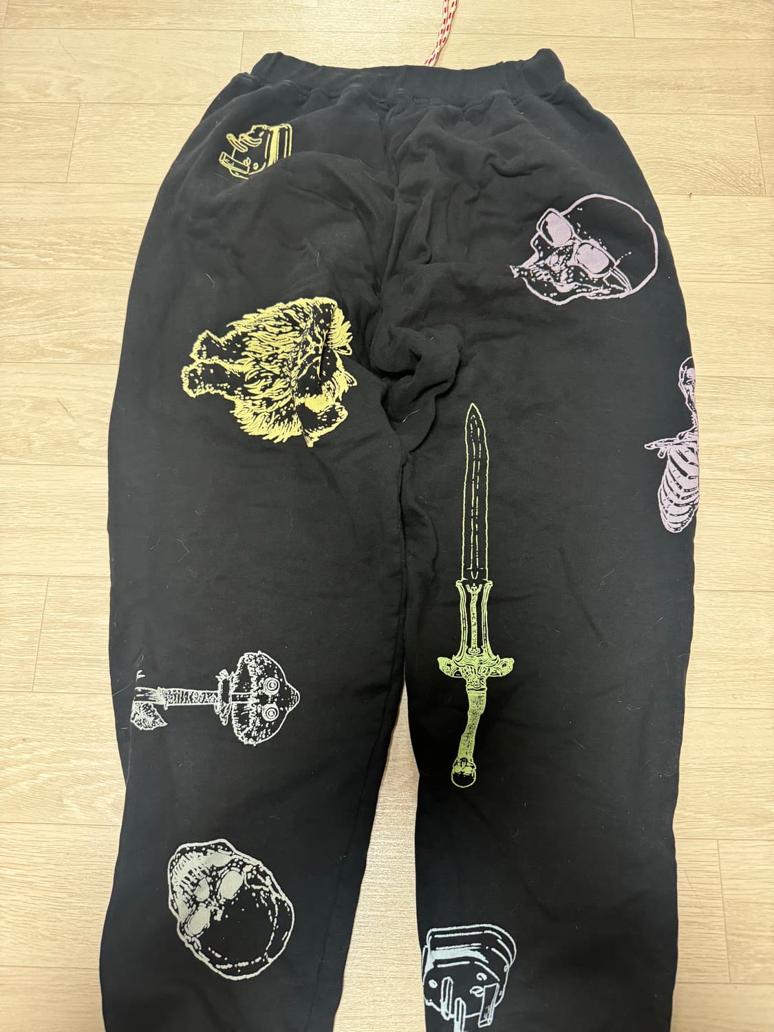 Aries 에리즈 블랙 스웻 팬츠 XS 상품이미지5