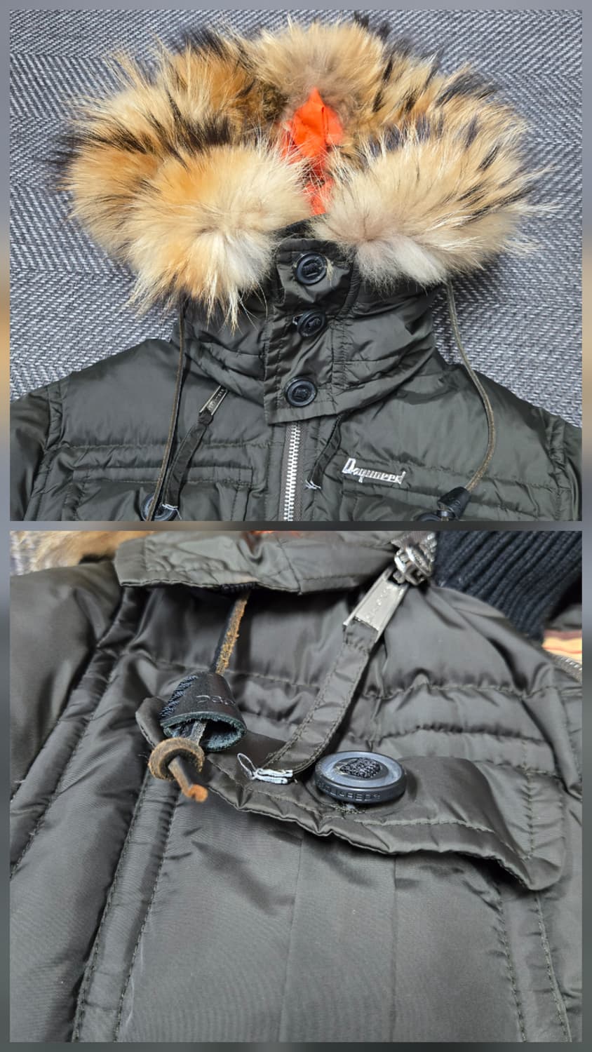 디스퀘어드2 콜마이너 라쿤퍼 숏패딩 재킷 공용 구스다운패딩 상품이미지4