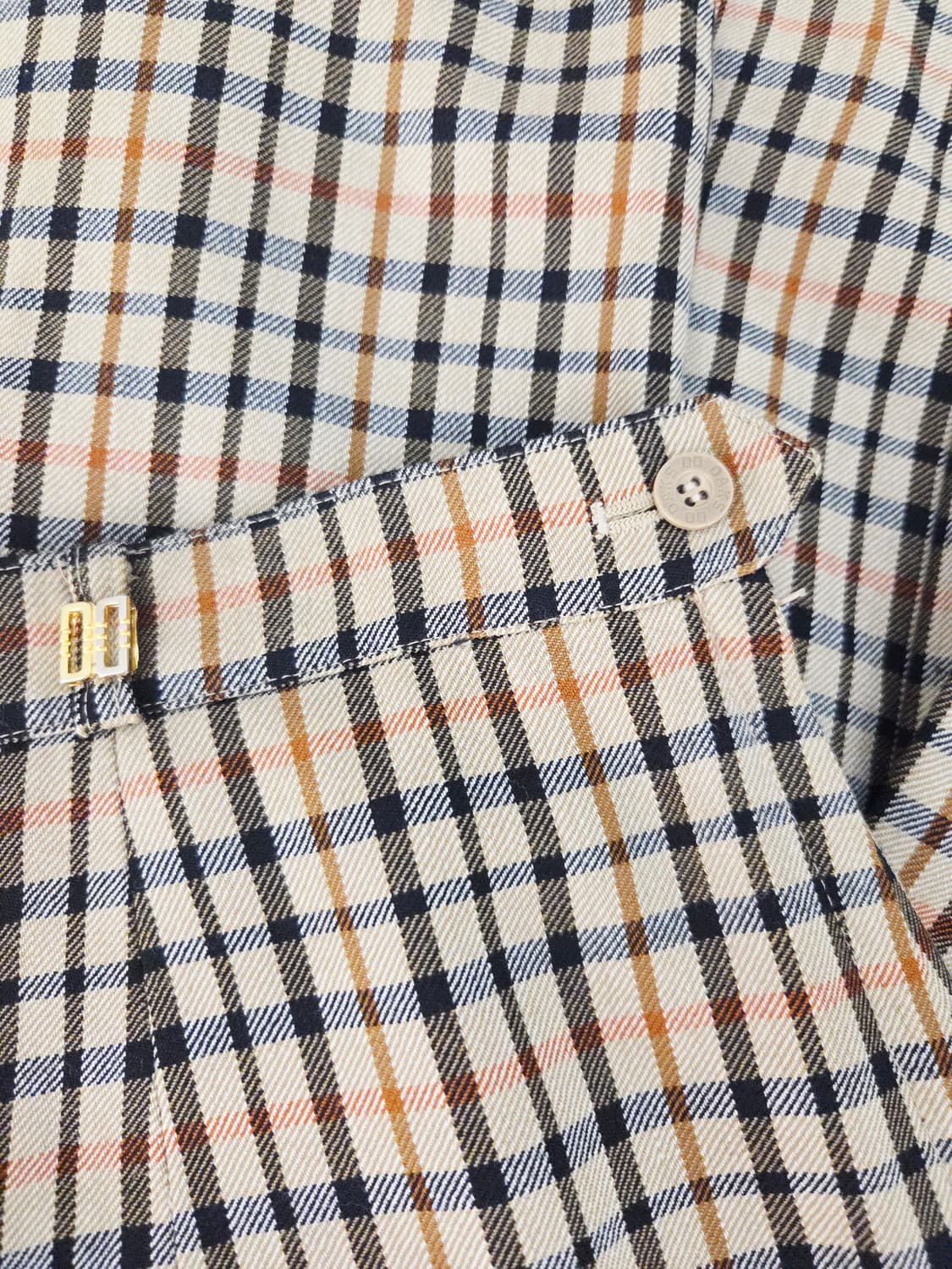 닥스(DAKS) 하우스체크 울 100% 플리츠 스커트 상품이미지5