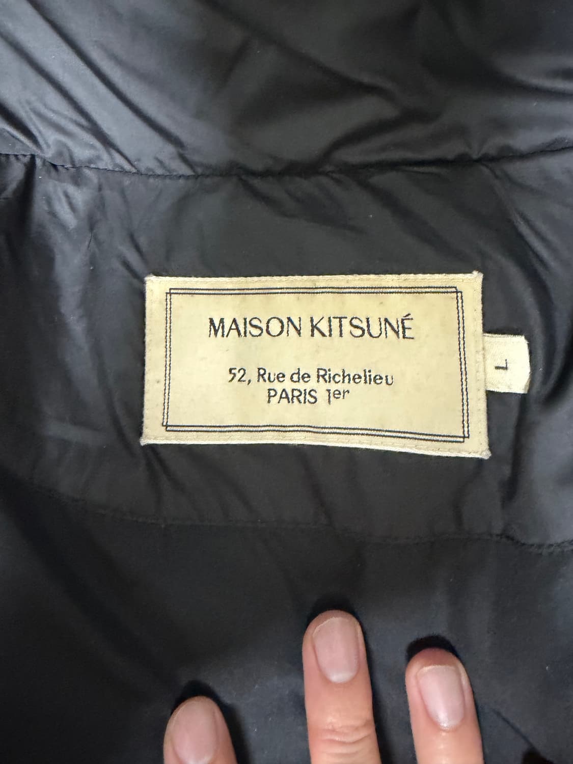 메종키츠네 패딩 블랙 L사이즈 상품이미지3