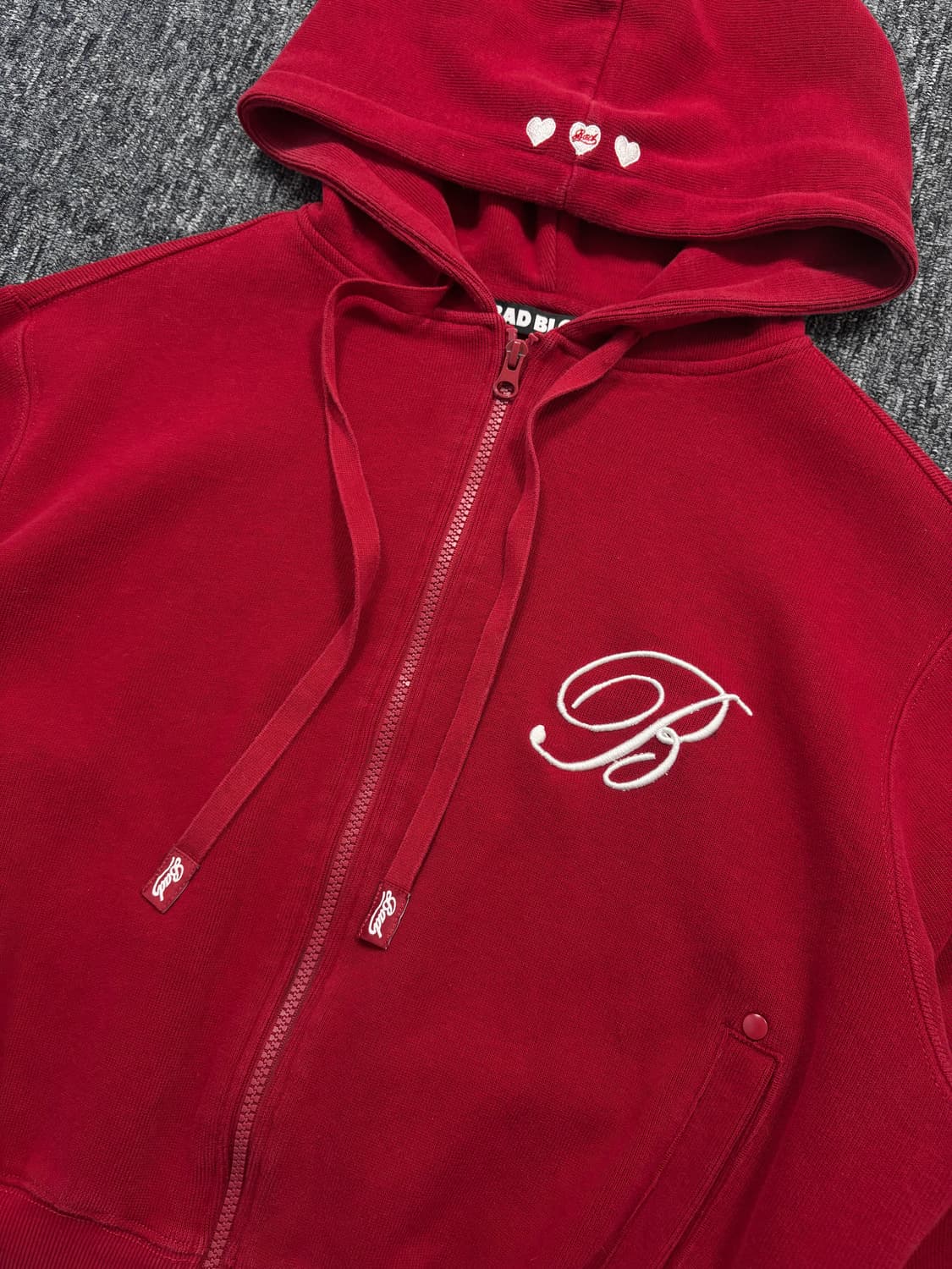 배드 블러드 투웨이 크롭 후드집업 상품이미지6