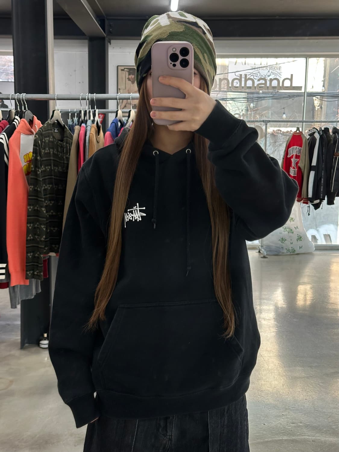 스투시 베이직 백로고 후드티 상품이미지3