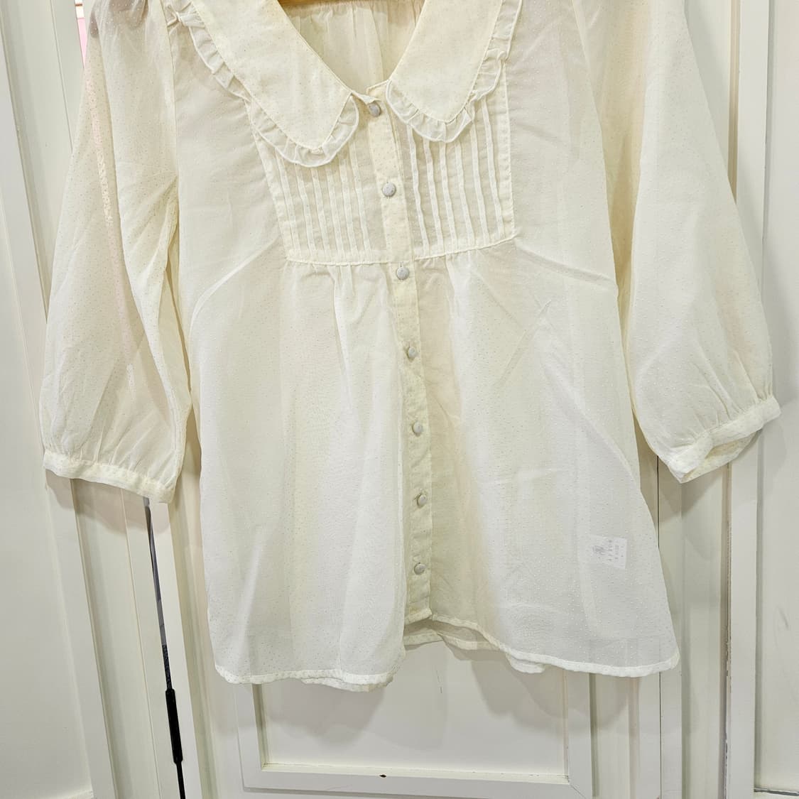 레이스 칼라 블라우스 아이보리 7부 상품이미지6