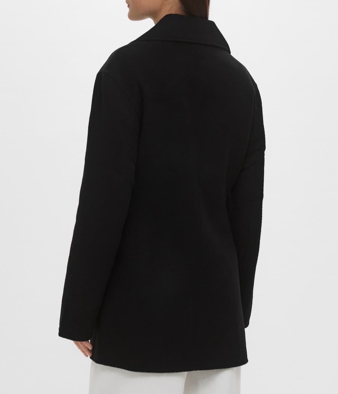 토템 울 하프 더블 코트 블랙 36 상품이미지8