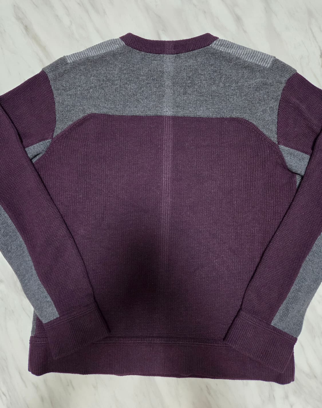 시스템옴므 버건디 배색 니트 상품이미지2