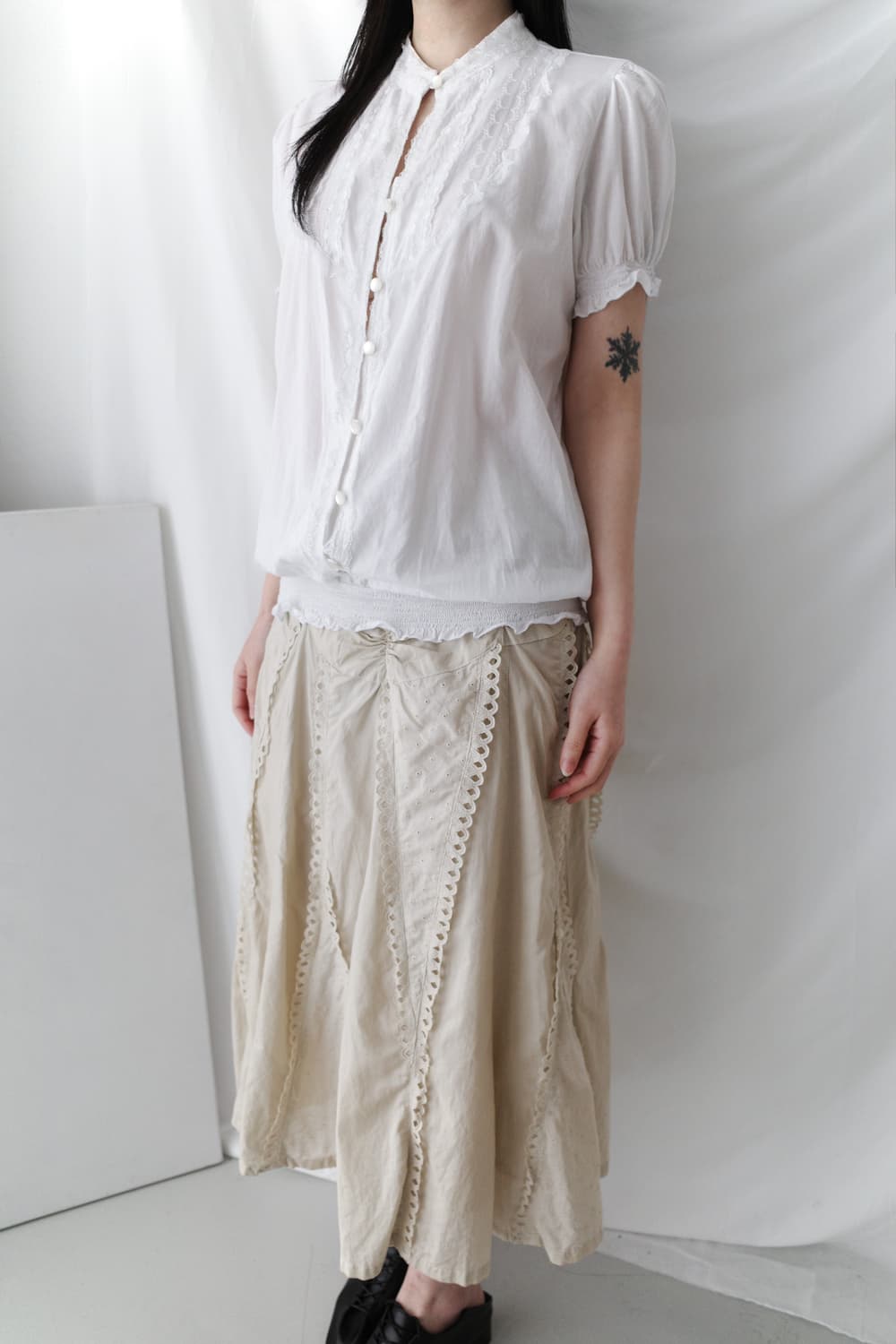 lace half blouse 상품이미지6