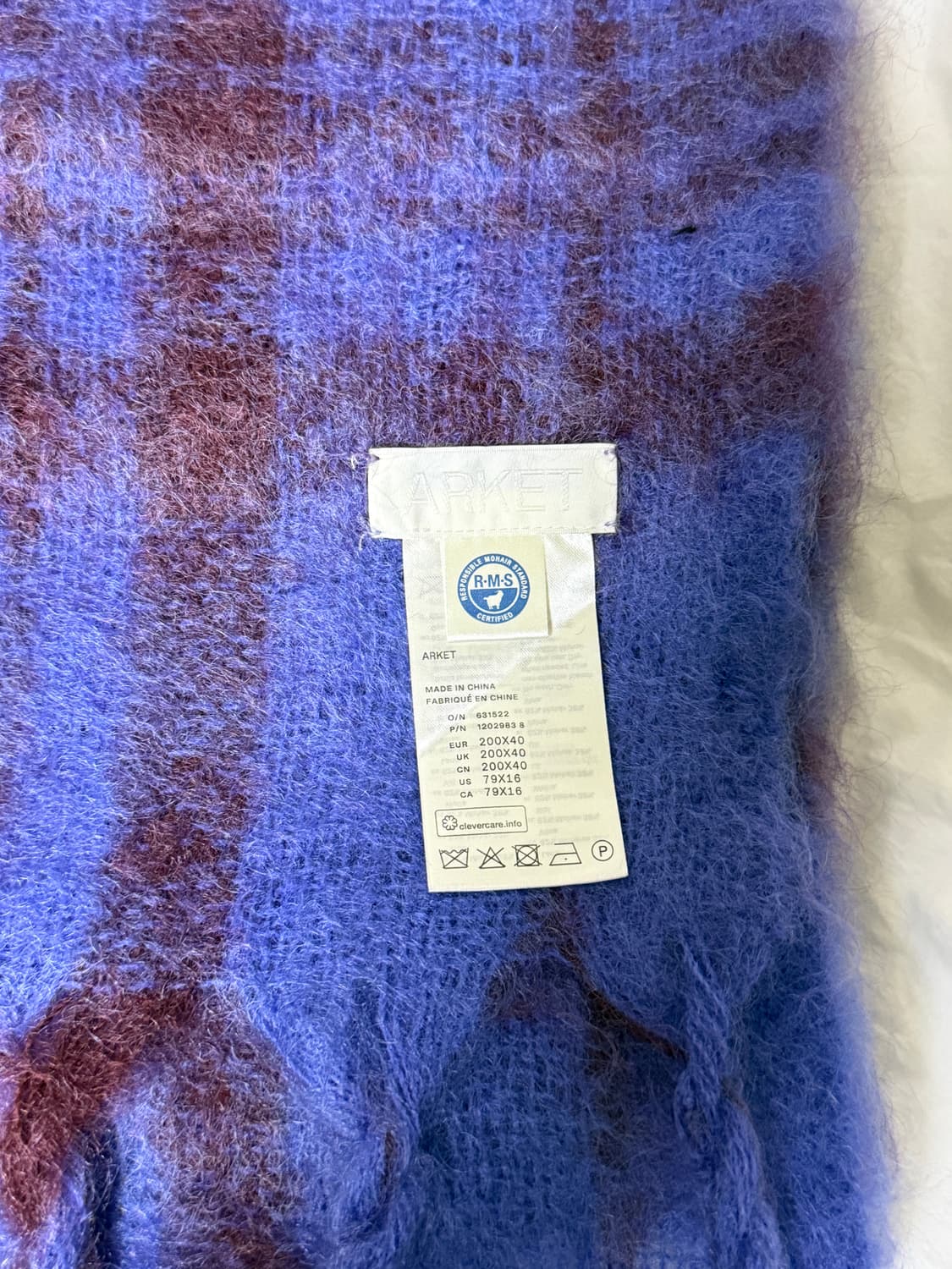 [F] 아르켓 타탄 울 스카프/모헤어머플러/코스머플러 상품이미지2