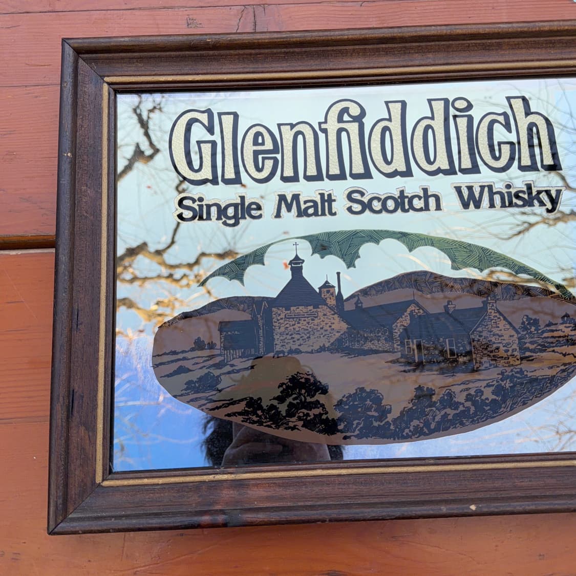 빈티지 소품 1970년 글렌피딕 거울 액자  상품이미지3