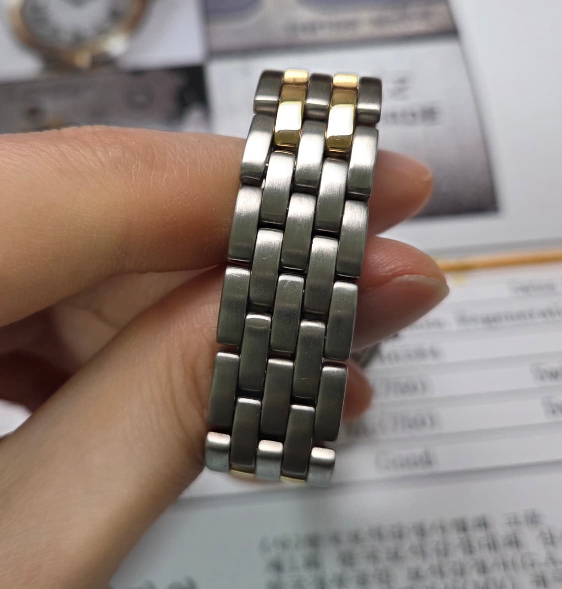 까르띠에 팬더 방돔 18K콤비 2줄버전 블루핸즈 LM 남성용 (감정서 포 상품이미지6