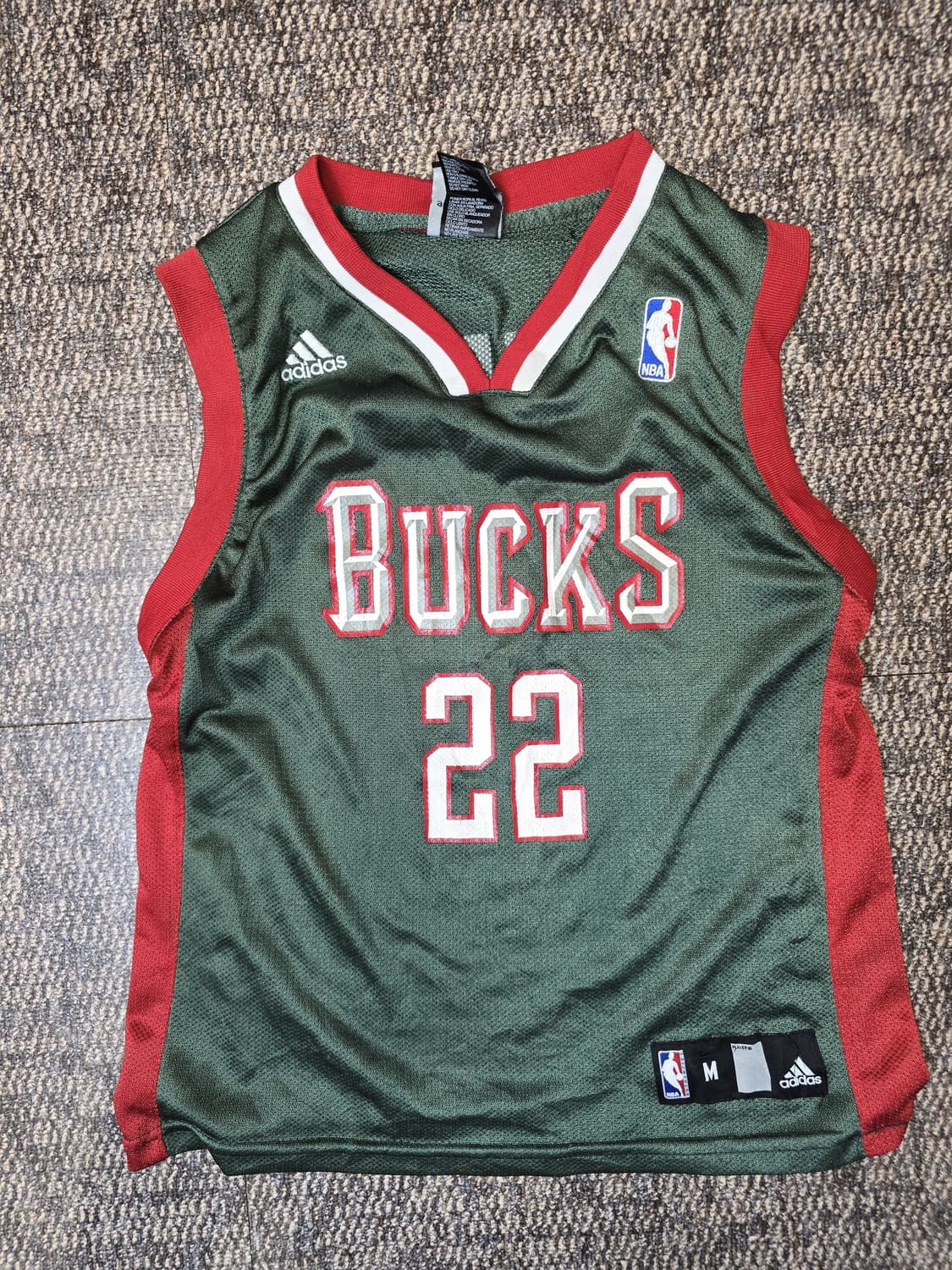 NBA 아디다스 유소년 저지 M 마이클 레드 22번 밀워키 벅스 상품이미지1