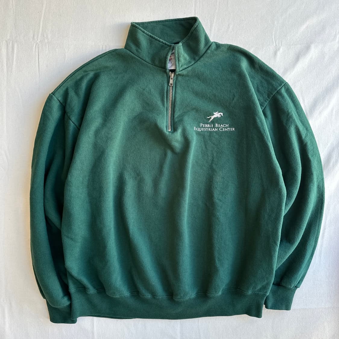 90's 빈티지 저지스 페블 비치 승마 센터 하프 집업 상품이미지1
