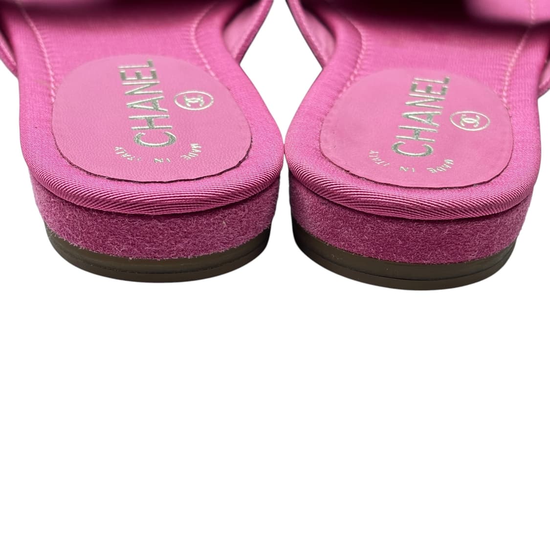 샤넬 37.5c 핑크 까멜리아 스웨이드 플랫 샌들. 카멜리아 상품이미지7