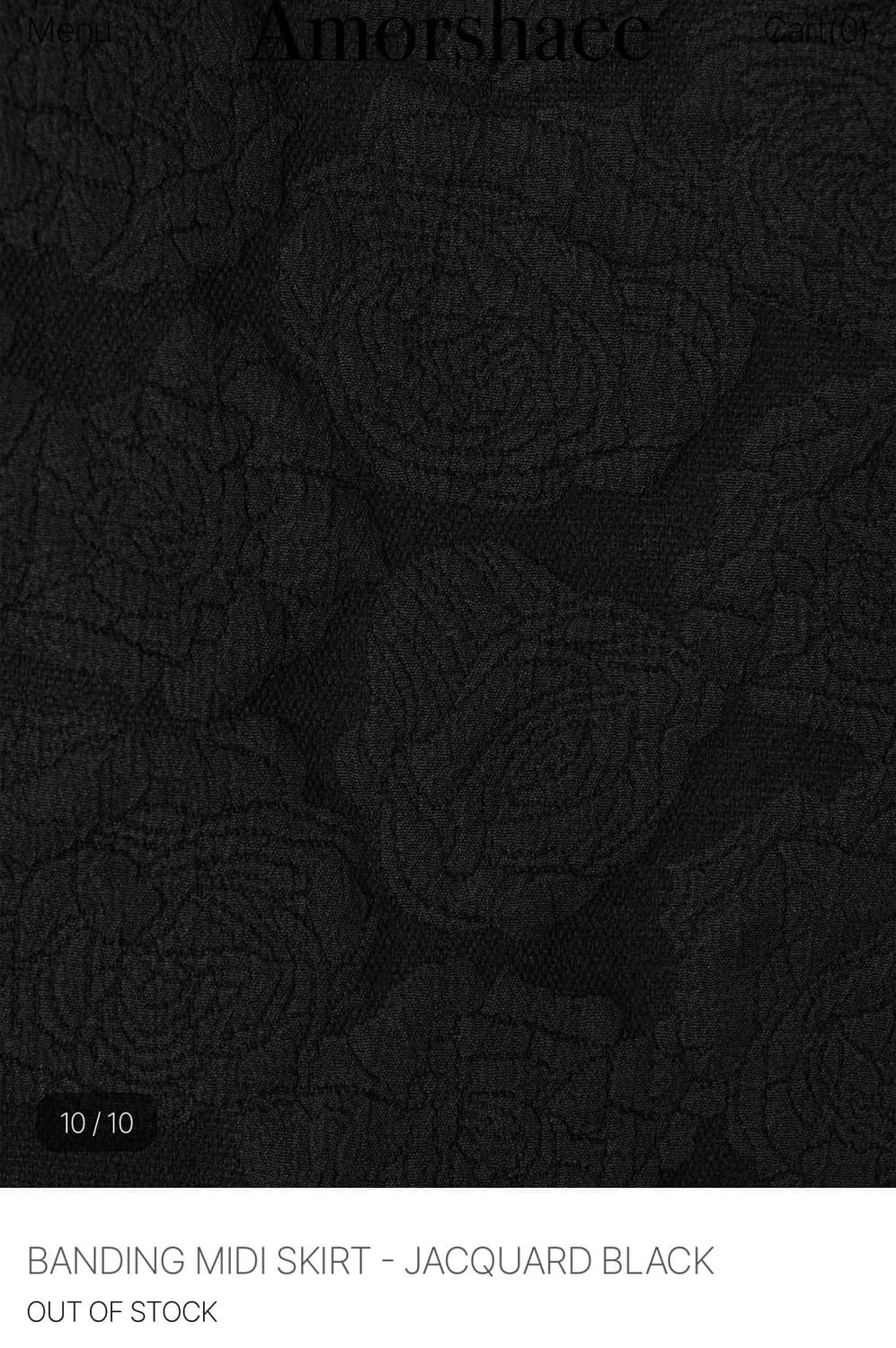 아모르샤이 BANDING MIDI SKIRT JACQUARD BLACK 상품이미지6