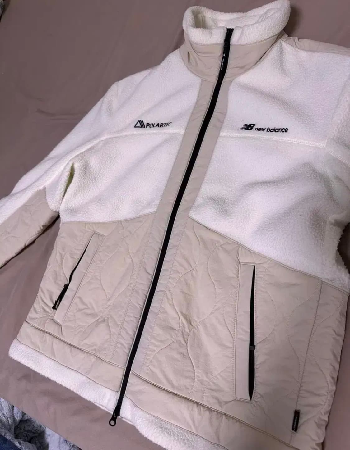 뉴발란스 폴라텍 플리스 자켓 아이보리 m 상품이미지2