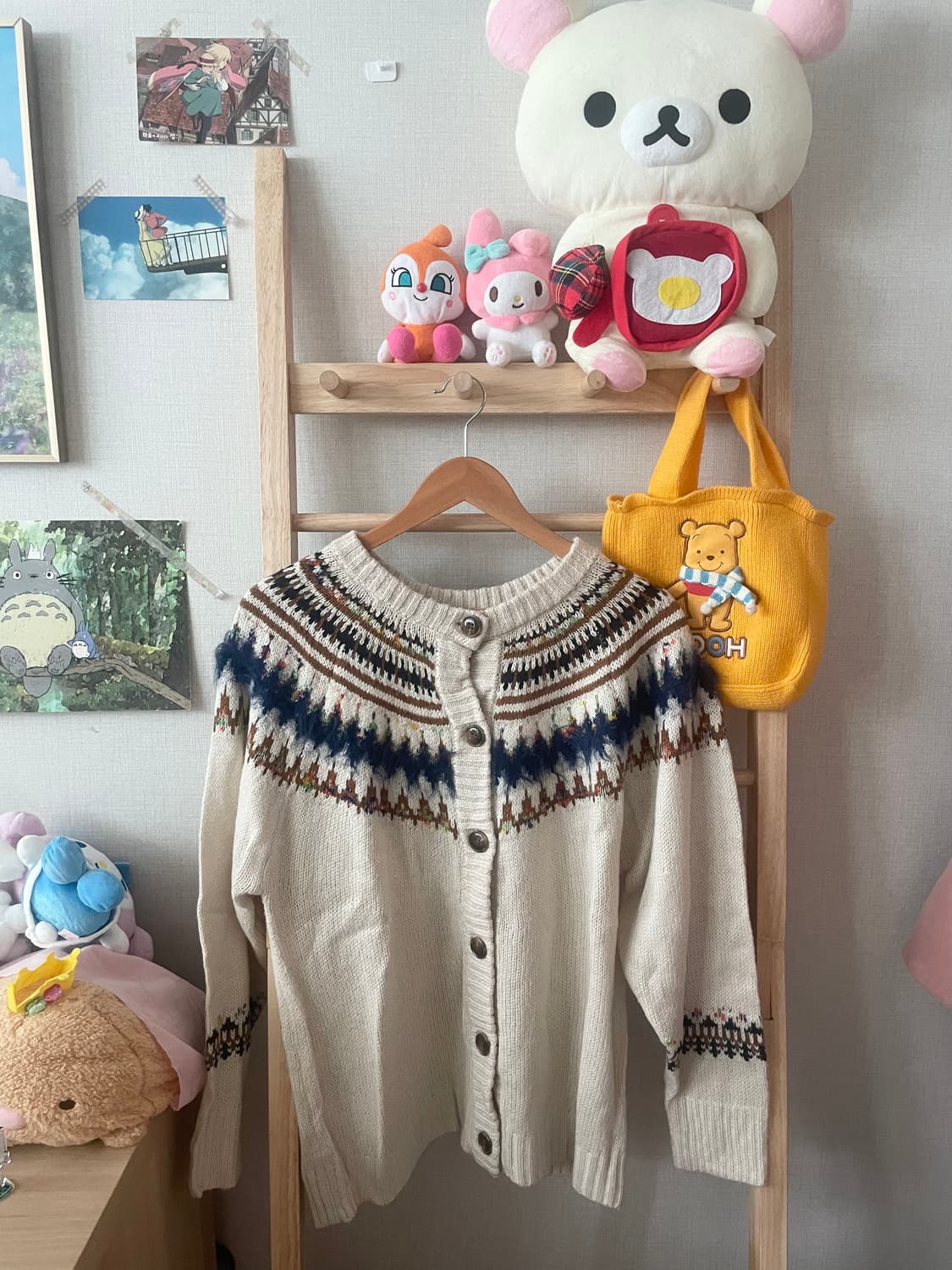 모리걸 빈티지 노르딕 가디건 💛💙 상품이미지1