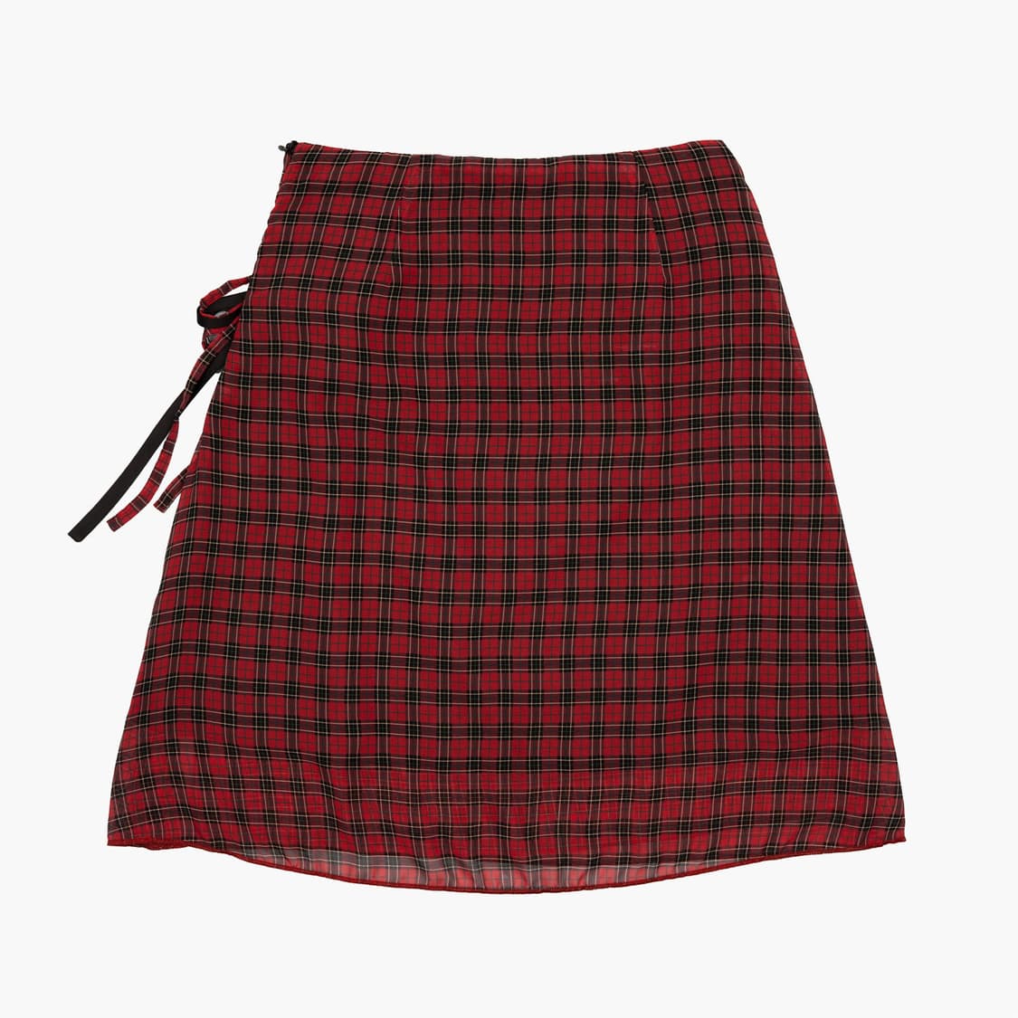 Roughneck  Unbalance Tie Skirt Red 상품이미지5