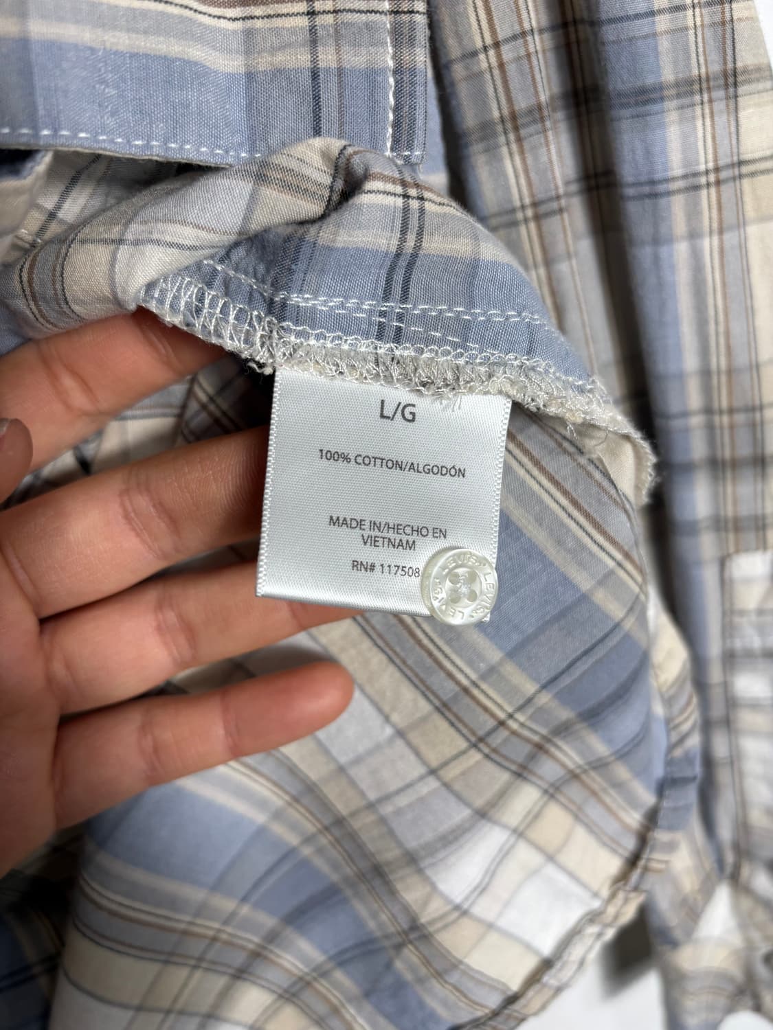 리바이스 화이트 탭 웨스턴 체크 셔츠 상품이미지7