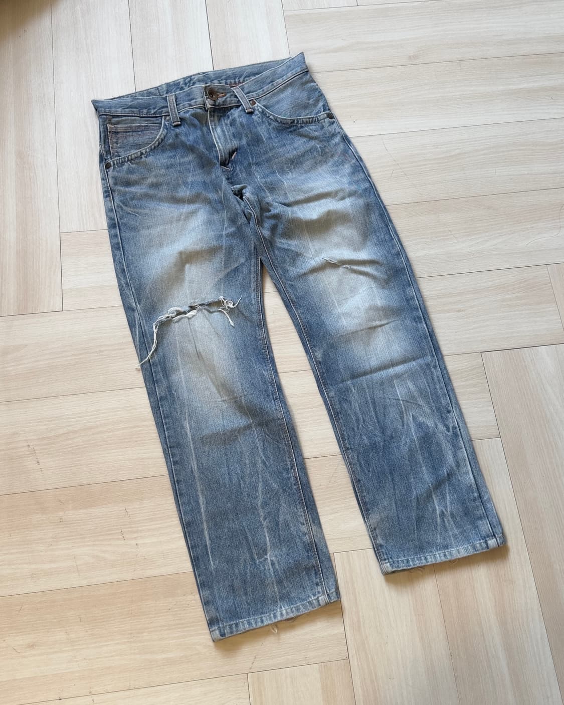 [EDWIN] EXS413 XV distressed denim pants 상품이미지3
