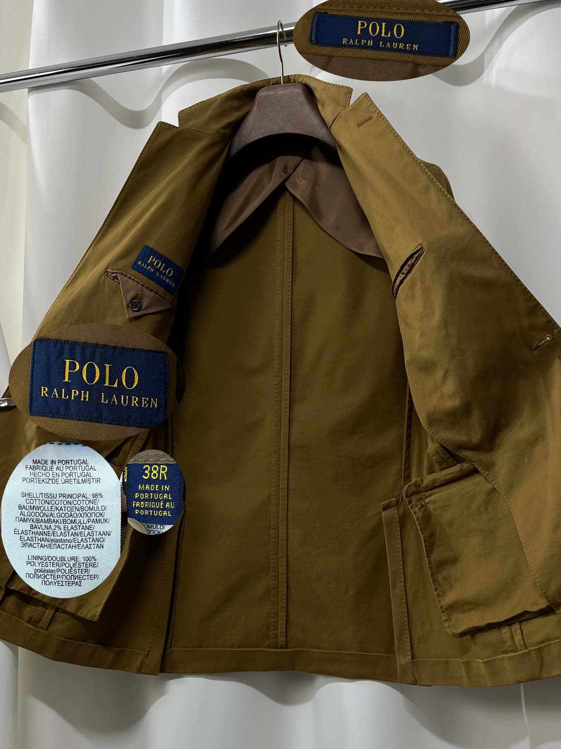 폴로 랄프로렌 탄베이지 가먼트다이 스포츠 코트 치노 자켓 상품이미지3