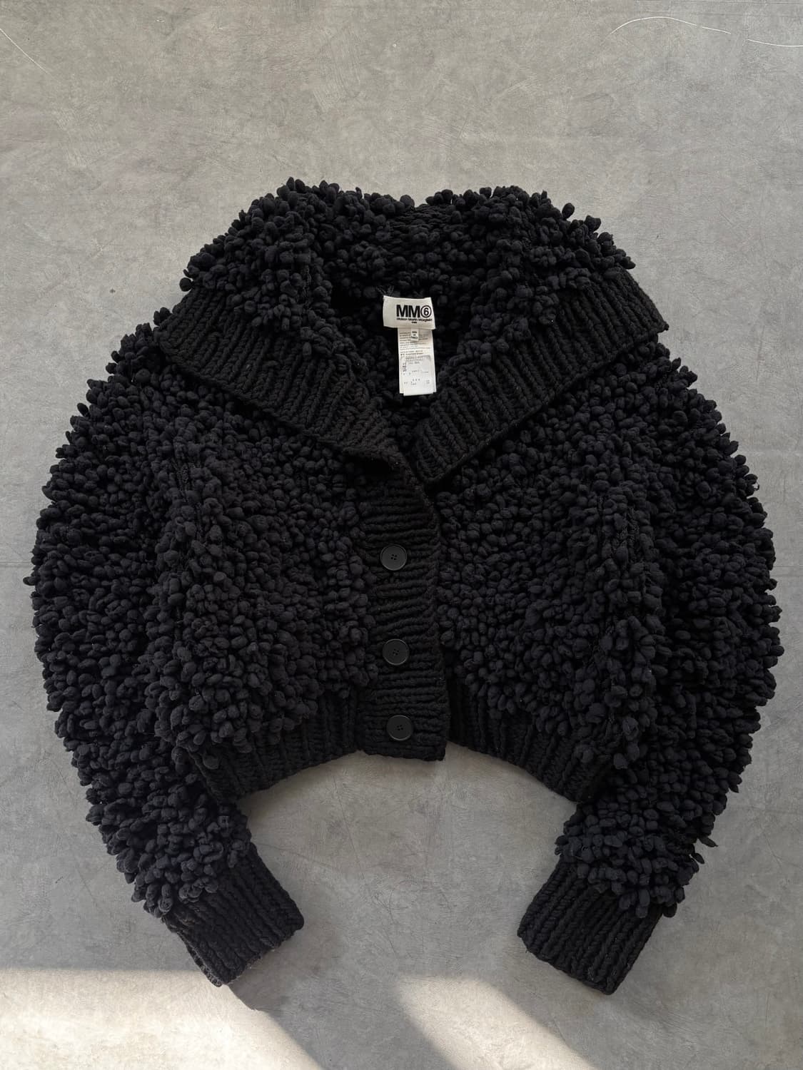 MM6 메종 마르지엘라 블랙 부클 가디건 상품이미지4