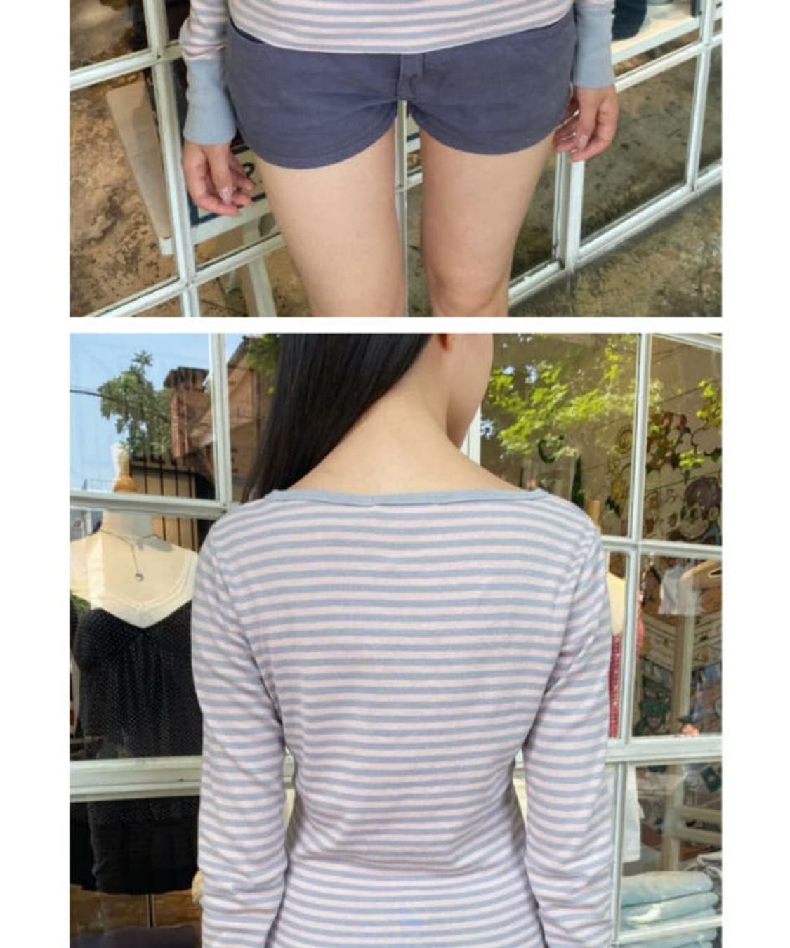 브랜디 멜빌 젤리 스트라이프 탑 핑크 스트라이프 상품이미지2