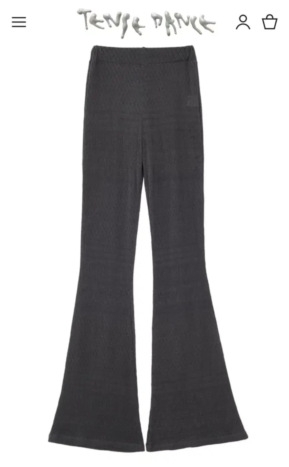 Eyelet Boot-cut Pants (Charcoal) 상품이미지1