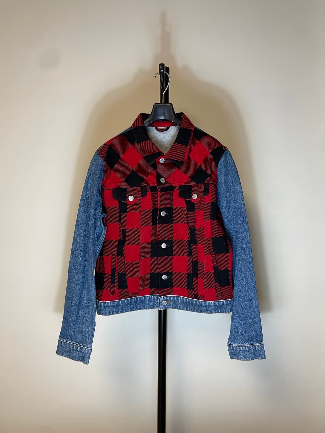 드리스반 노튼 17ss 울 패치워크 데님 자켓 상품이미지1