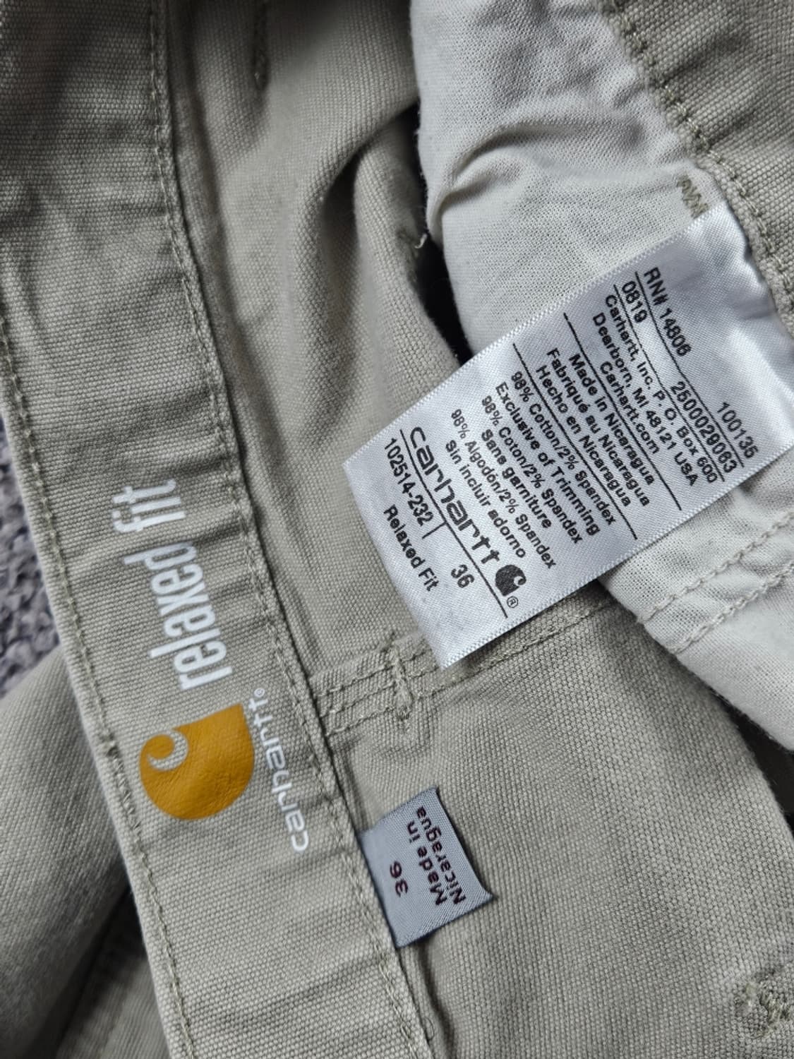 칼하트 코튼 카펜터 워크 쇼츠 반바지 ( 36" ) / 11435 상품이미지7