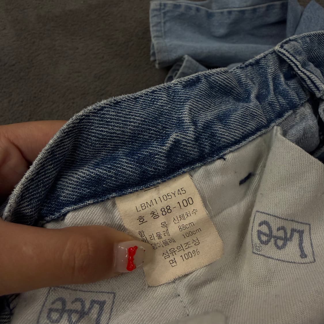 [정품/88-100] 00s Lee 리 투턱 아메카지 워크웨어 데님 팬츠 상품이미지4
