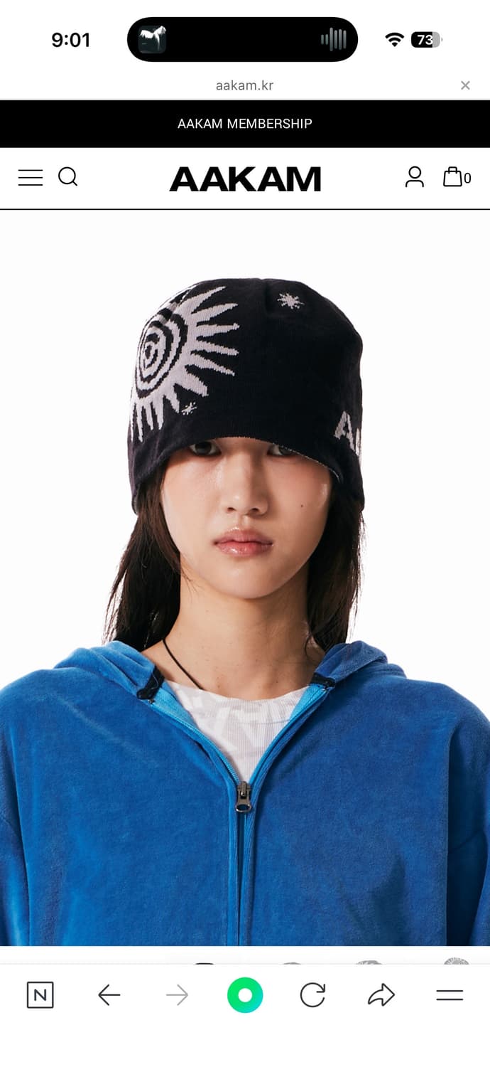 AAKAM 아캄 비니 블랙 상품이미지1