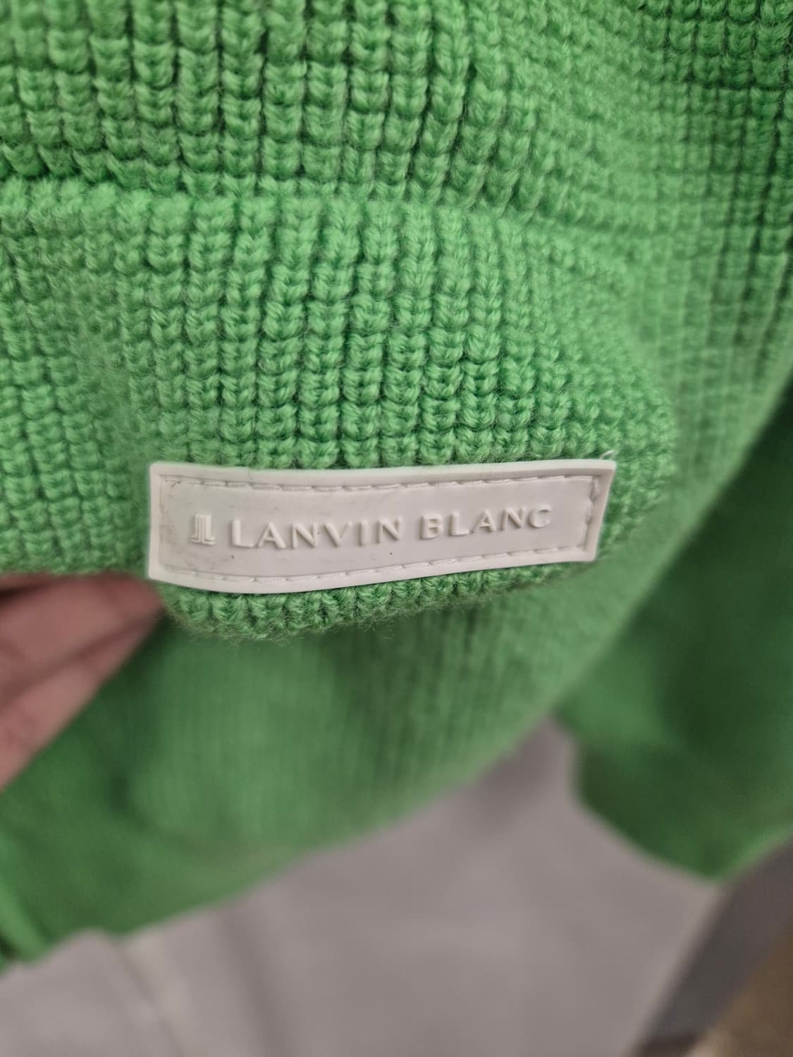 랑방 초록색 집업 니트 가디건 상품이미지5
