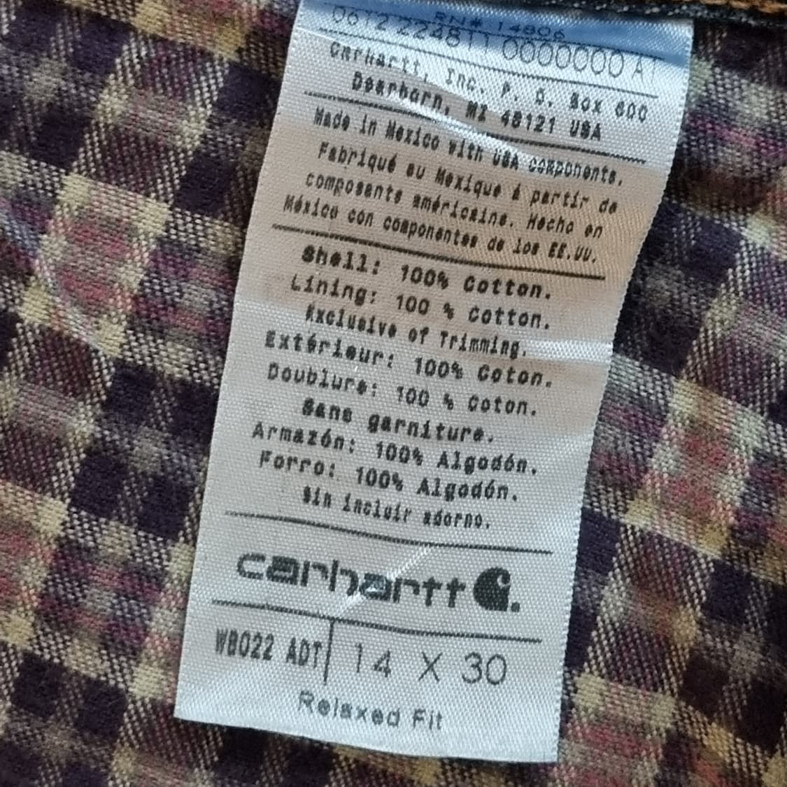 칼하트 체크안감 청바지 상품이미지2