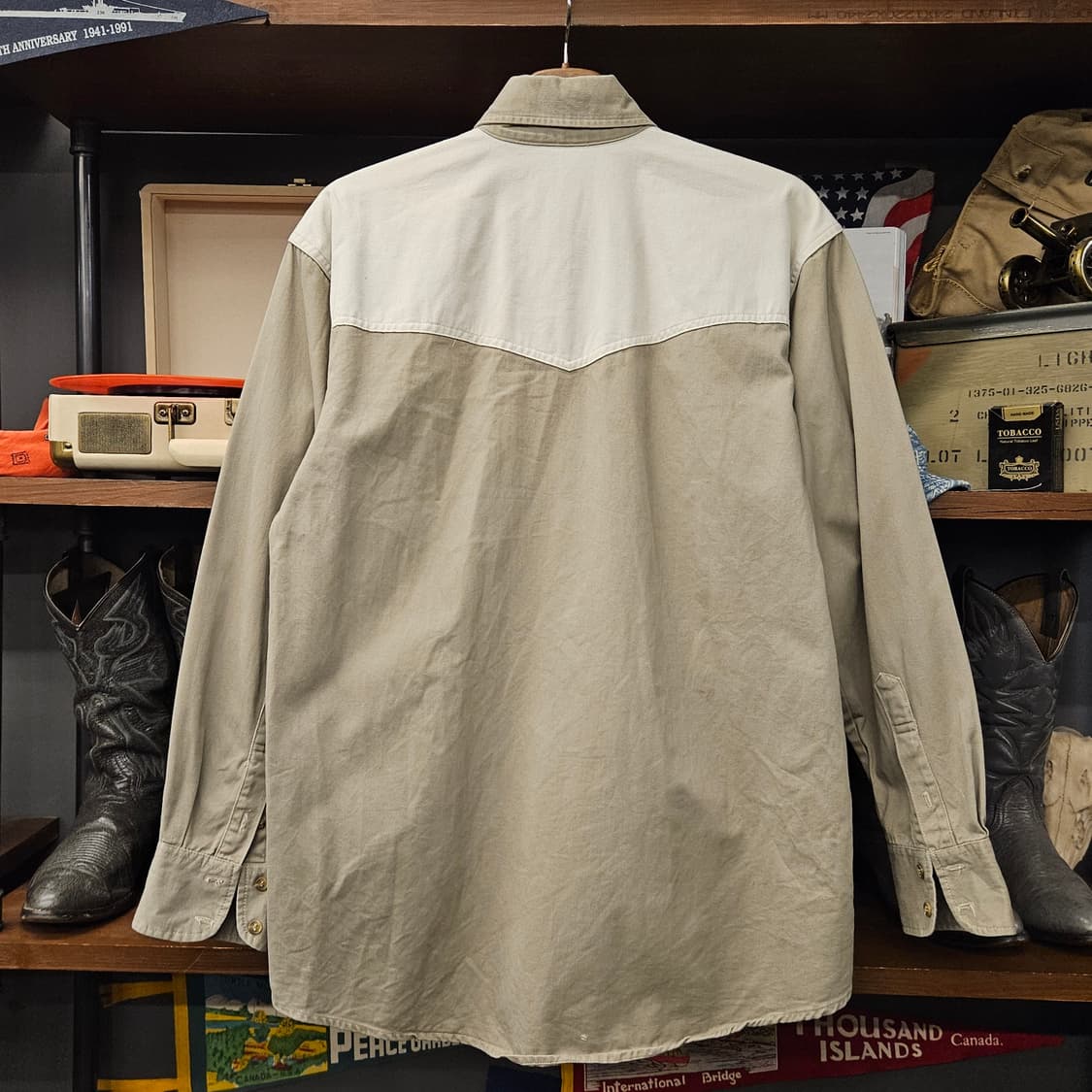 90s 클래식 웨스턴패치 체스트 포켓 워크 셔츠 N1129 상품이미지2