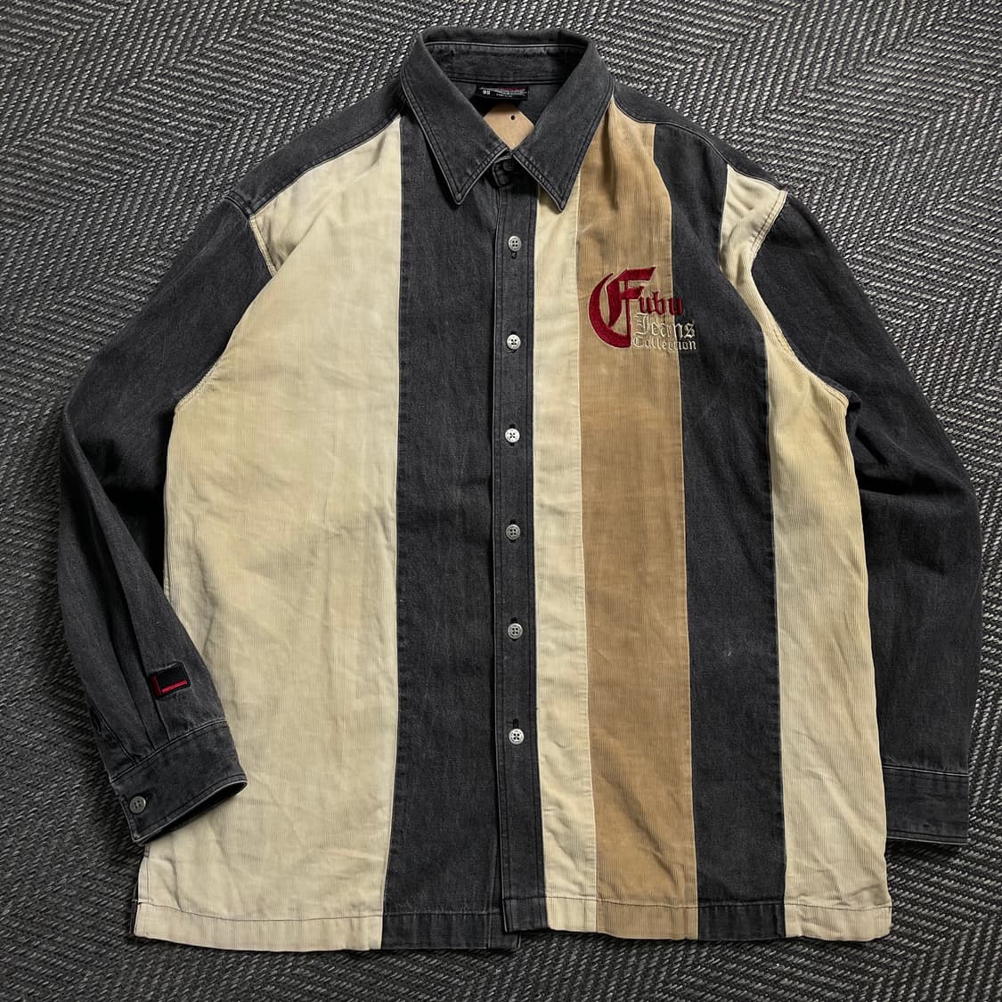 00s 후부 올드스쿨 박시핏 데님 캔버스 셔츠o 4521 상품이미지1