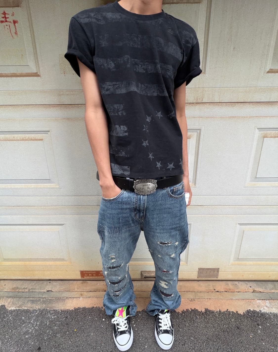 Washed Star Banner Street Tee 상품이미지2