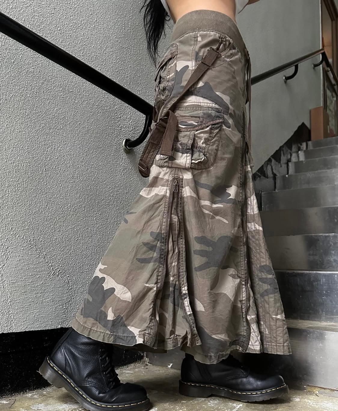 Goa 카모 서스펜더 롱스커트 상품이미지3