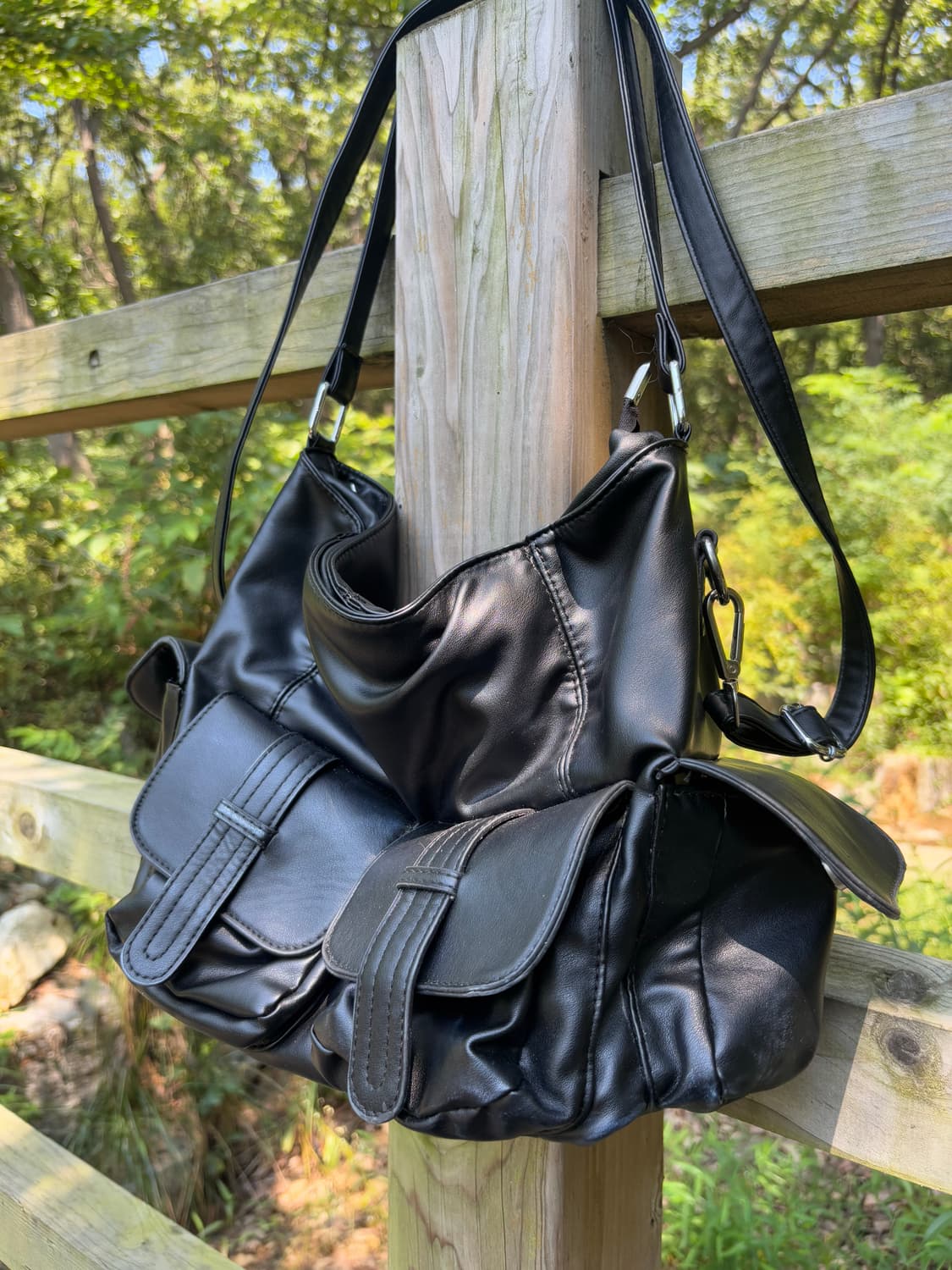 “Unknown” Y2K Multi Pocket Black Bag 상품이미지4